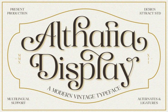 Althafia Display: The Elegant Typeface for Chic Campaigns