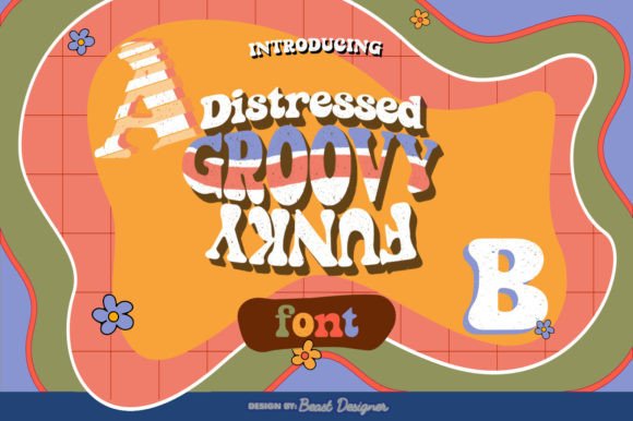 Distressed Groovy Funky: A Retro Display Font for Makers