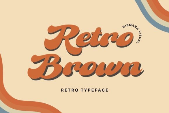 Retro Brown: The Perfect 70s Style Display Font for Crafters
