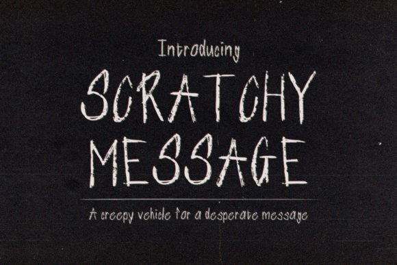 Scratchy Message: The Creepy Display Font for Spooky Editorial Design