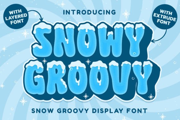 Snowy Groovy Font for Winter-Themed Branding