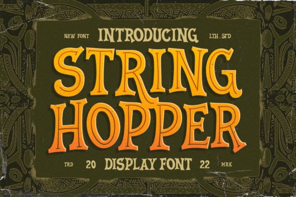 String Hopper for Spooky Web Design and Vintage Branding