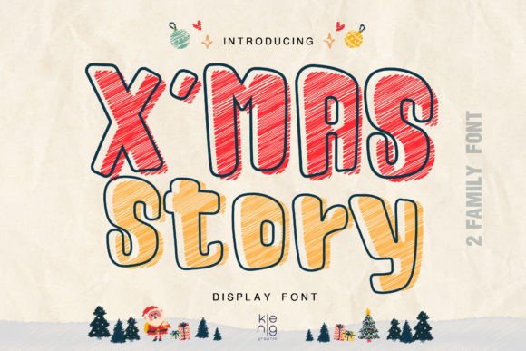 Xmas Story: A Cartoon-Style Display Font for Web Design